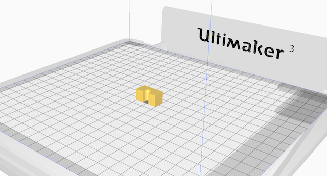 Cura 3D Objektansicht