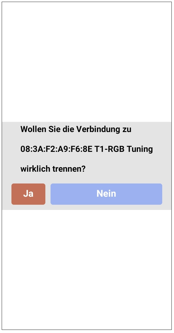 Screenshot des Abfragescreens