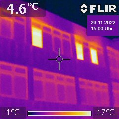 (b) Thermalansicht von Draußen