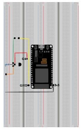 Abbilung Temperatursensor am ESP32