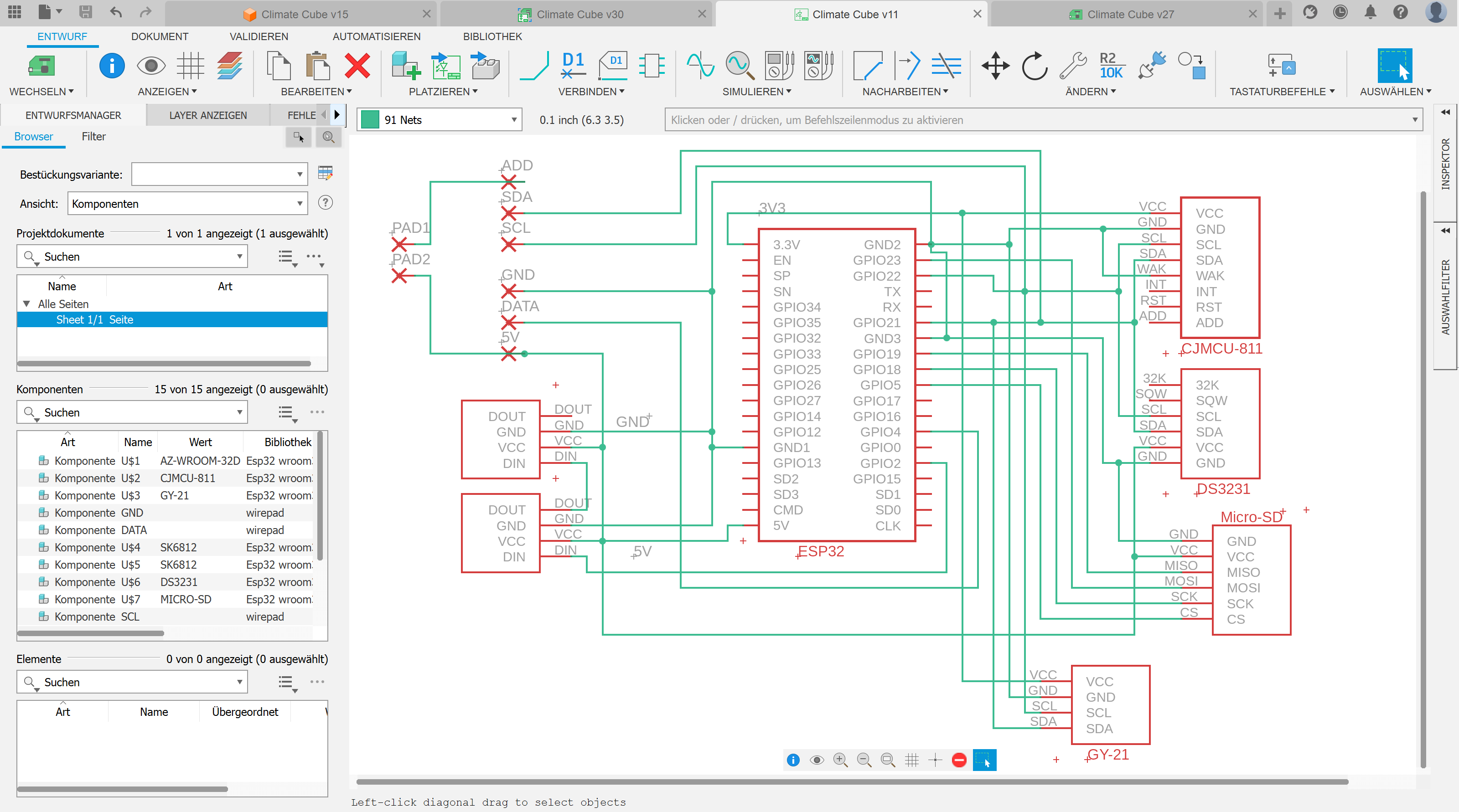 Schaltplan in Fusion360