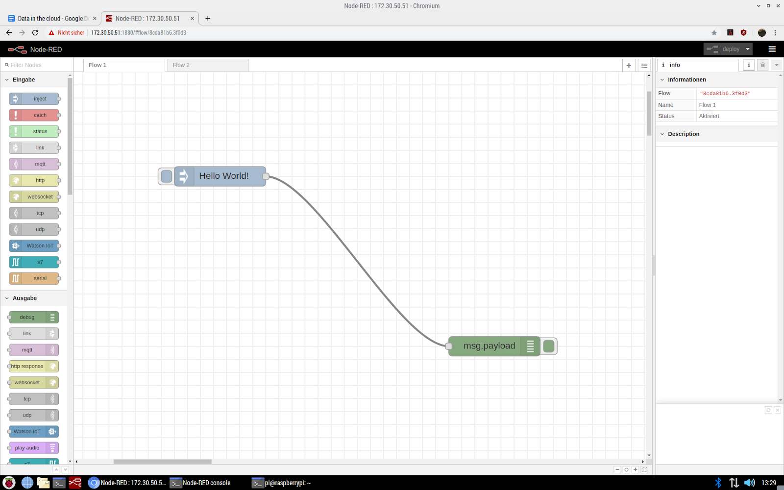 NodeRed Hello World