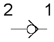 Symbol eines Rückschalgventils